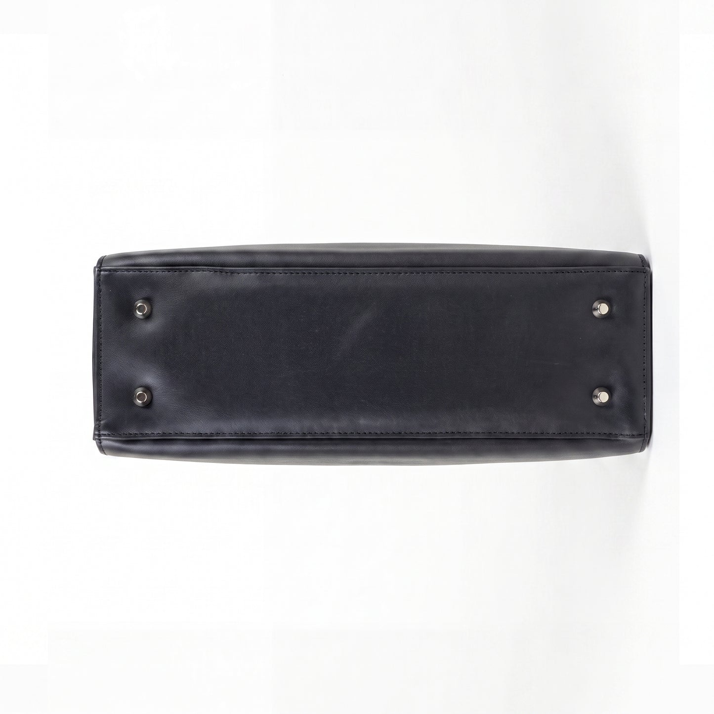Black Leather Bag With Silver Pharaoh's Life Key Classical for Women
