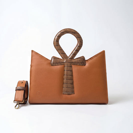 Havan Leather Bag With Pharaoh's Life Key Classical for Women